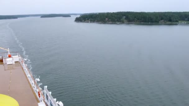 ストックホルム湾、時間の経過で小さな緑の島々 — ストック動画