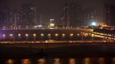 jiangwan köprü ve haiyin Köprüsü şehir manzara karşı durmak