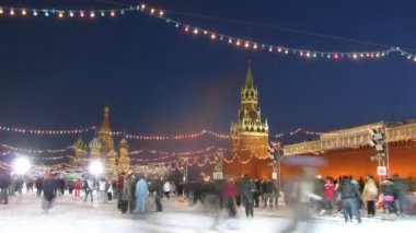 yetişkinler ve çocuklar paten kremlin tatjana günde yakın ülkenin ana buz pateni pisti üzerinde