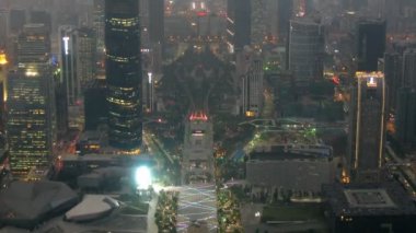 gece zhujiang yeni şehir orada Panoraması git arabaları