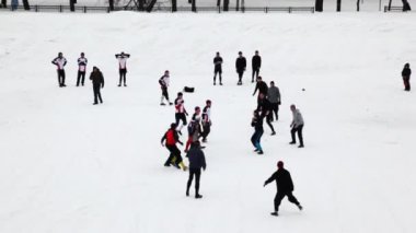 Long attack one of teams at the Winter Championship of Moscow in rugby