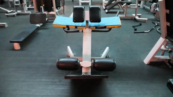 Simulator för muskler buken i stort gym — Stockvideo