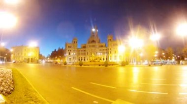 baş yazı plaza de cibeles sabah saat, zaman atlamalı duruyor.
