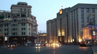 akşam trafiğinde akşam okhotny ryad ve devlet duma