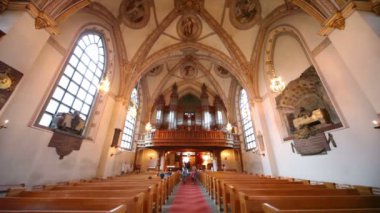 Stockholm klara kyrka kilisede turist yürümek