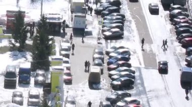 arabalar satır filip, zaman atlamalı Tapınağı otopark üzerinde durmak