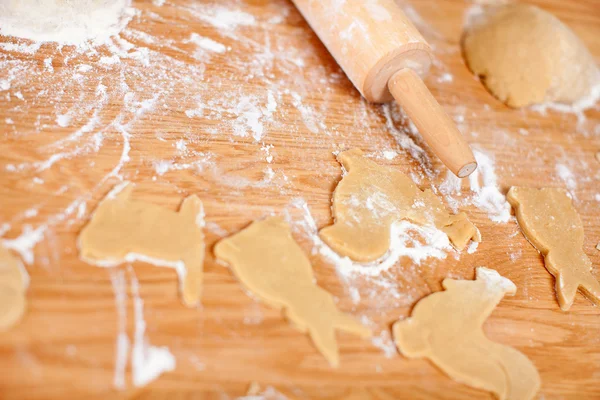 Weihnachtsplätzchen backen — Stockfoto