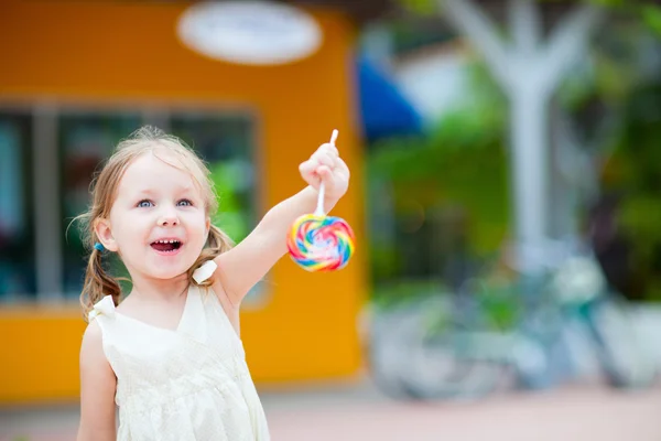 Meisje met lolly — Stockfoto