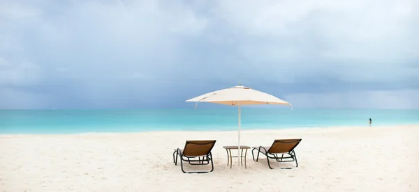 Tropiske strandpanorama – stockfoto