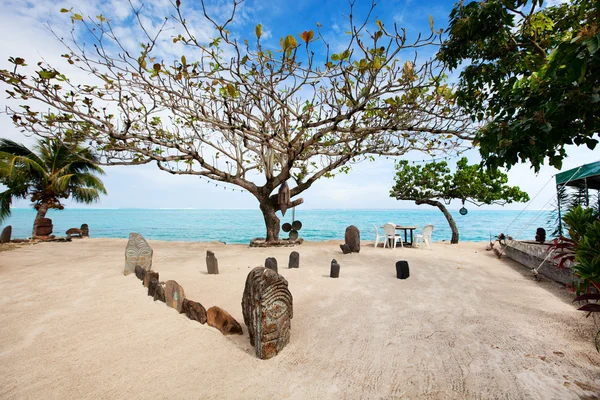 Spiaggia esotica in Polinesia Francese — Foto Stock