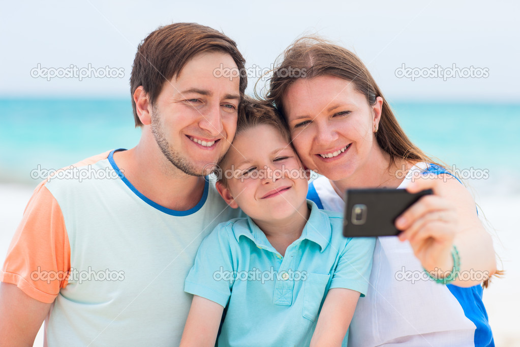 Family vacation portrait