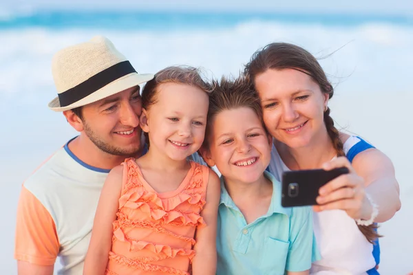 Familjesemester porträtt — Stockfoto