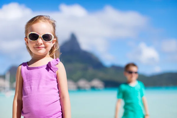 A Bora Bora két gyerek — Stock Fotó