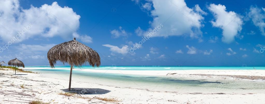 Beautiful Caribbean beach panorama