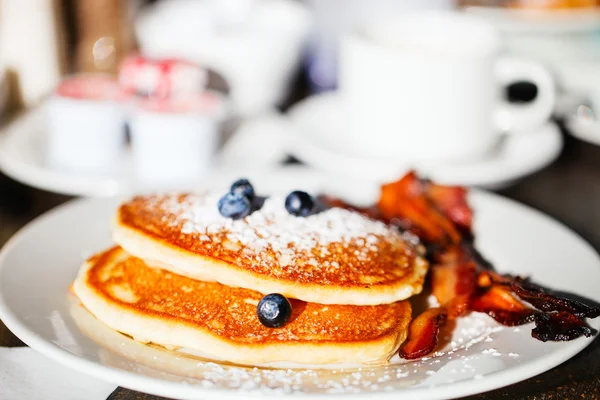 Blaubeerpfannkuchen — Stockfoto