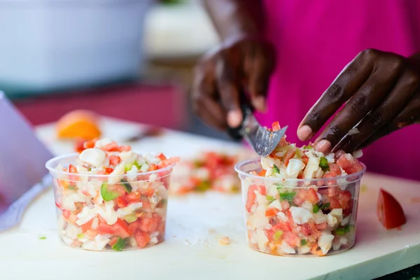 Багамский салат из ракушек — стоковое фото