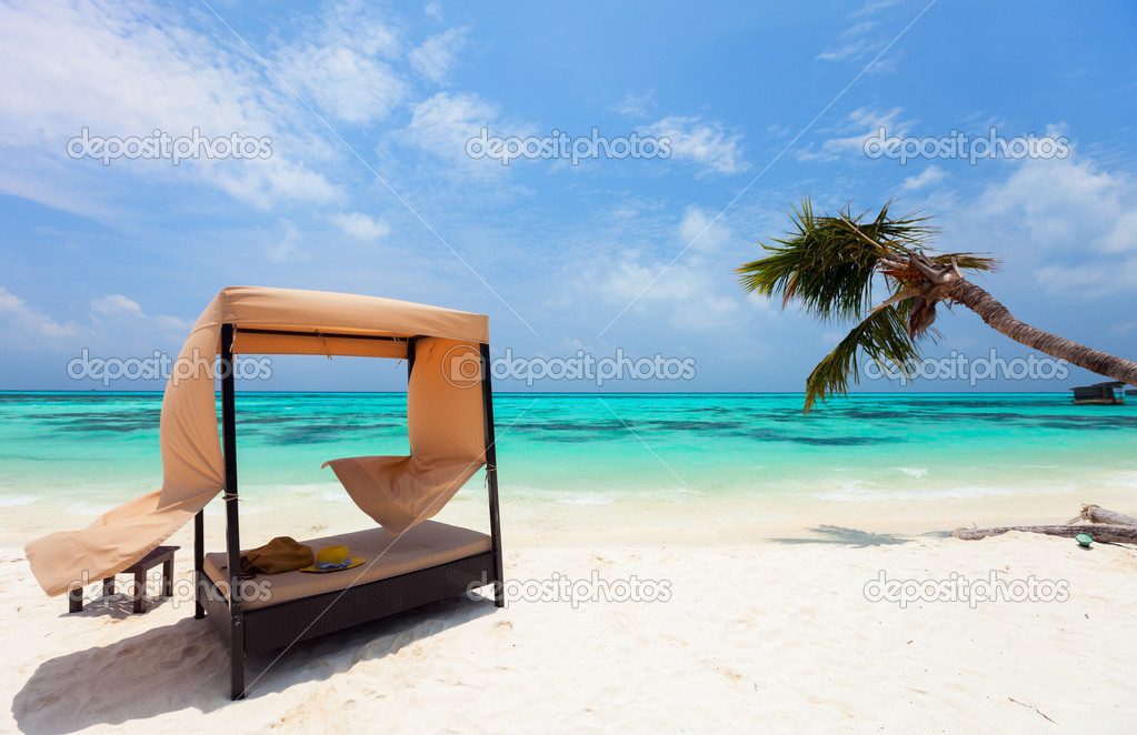 Idyllic tropical beach at Maldives