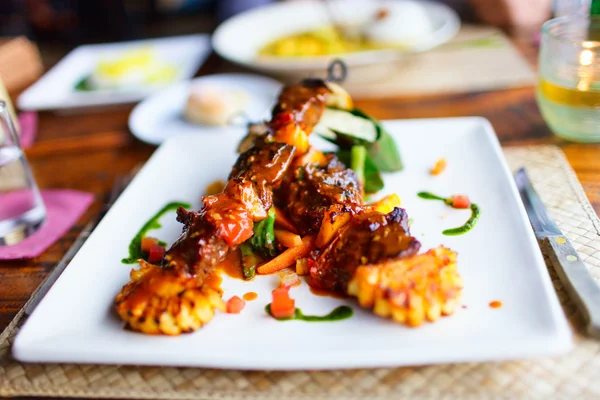 Rindfleisch-Satay — Stockfoto