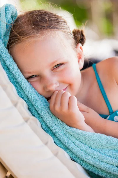 Bambina in vacanza — Foto Stock