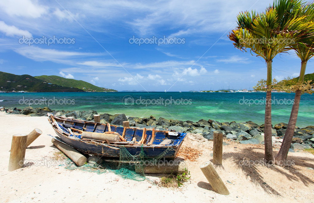 Beautiful tropical coast at Caribbean