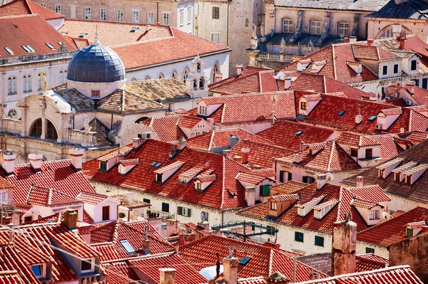 Techos Rojos Del Casco Antiguo Dubrovnik Croacia —  Fotos de Stock