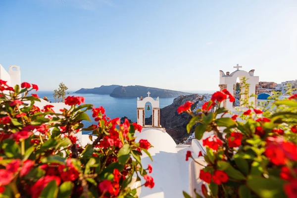 Muhteşem Kalderaya Bakan Santorini Adasının Nefes Kesici Manzarası — Stok fotoğraf