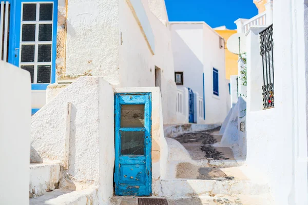 Rue Calme Dans Village Pyrgos Sur Île Santorin Grèce — Photo