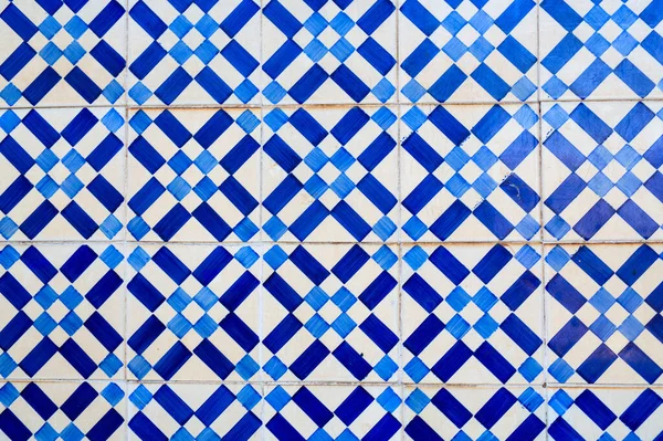 Detalhe Dos Azulejos Tradicionais Fachada Antiga Casa Lisboa Portugal — Fotografia de Stock