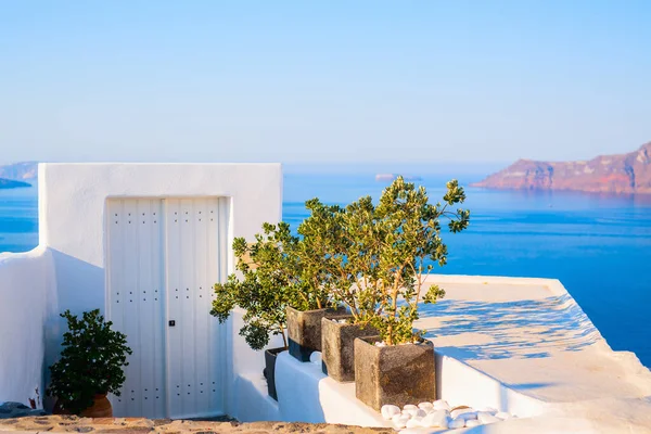 Hiçliğe Açılan Kapı Yunan Adası Santorini Nin Sembollerinden Biri — Stok fotoğraf