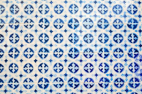 Detail Traditional Tiles Azulejos Facade Old House Lisbon Portugal — Stock Photo, Image