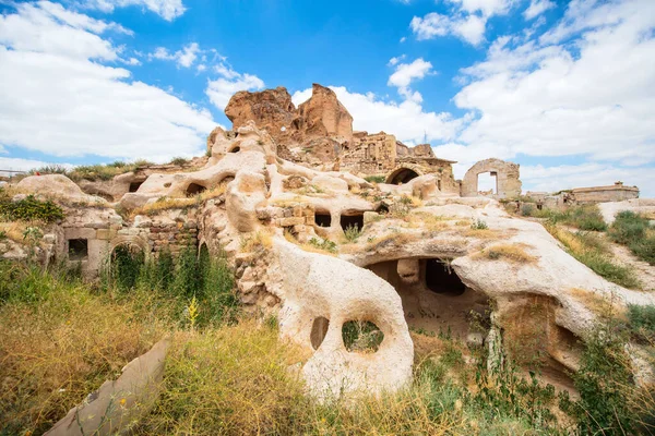 View Rock Formations Fairy Chimneys Uchisar Castle Cappadocia Turkey — Stockfoto