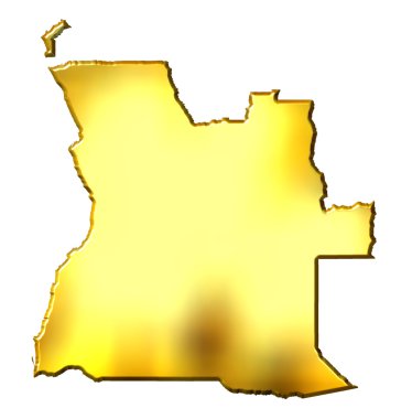 3d altın harita Angola