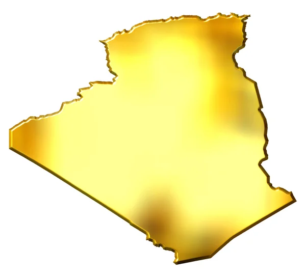 Argelia 3d mapa de oro —  Fotos de Stock