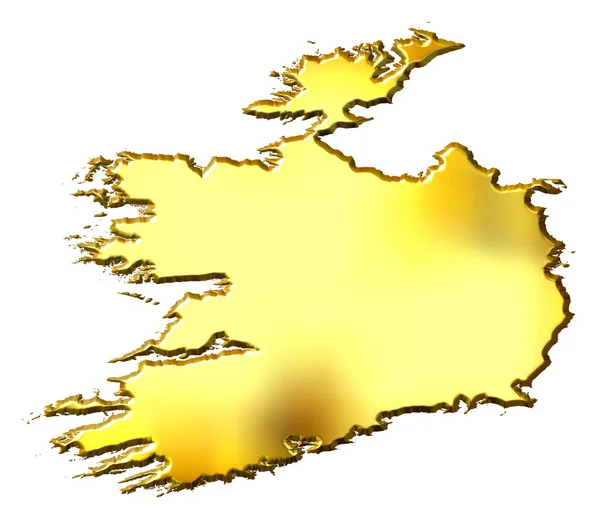 Золотая карта Ирландии — стоковое фото
