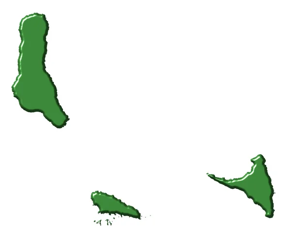 Comore-szigetek nemzeti színű 3d megjelenítése — Stock Fotó