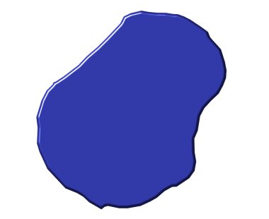Nauru 3d map with national color