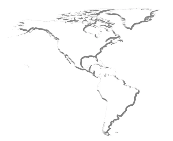 Mapa blanco de América 3D —  Fotos de Stock