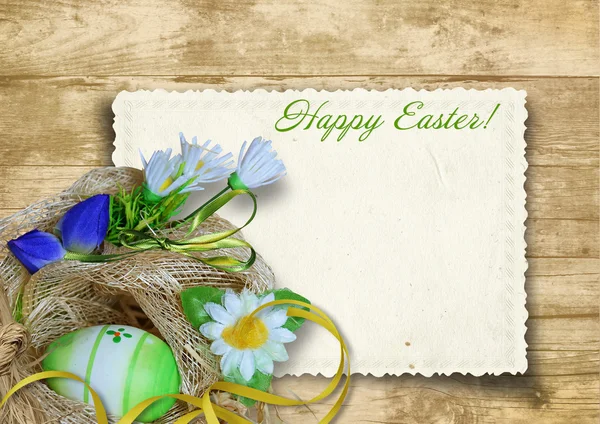 Hermosa tarjeta de felicitación con Pascua — Foto de Stock