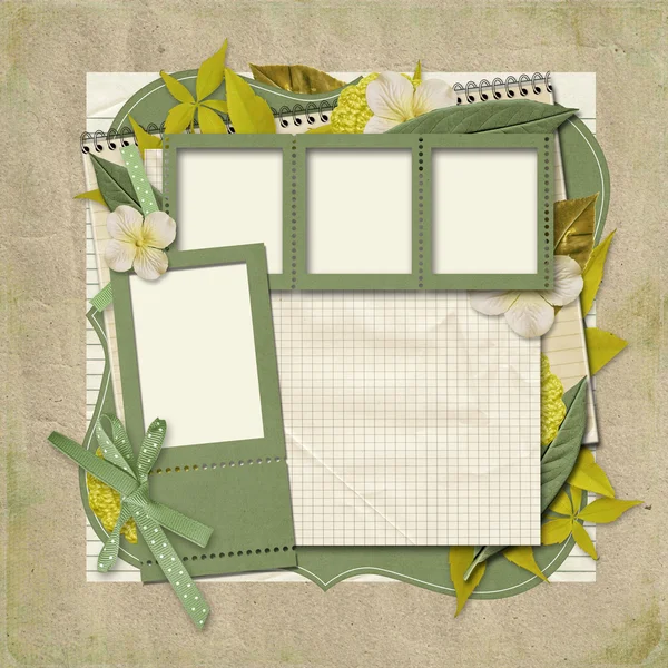 365 projekt. scrapbooking templates.family album — Stockfoto