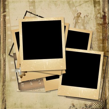 Vintage muhteşem arka plan ile polaroid çerçeve