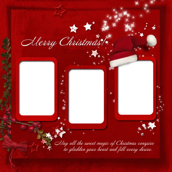 Weihnachten roter Hintergrund — Stockfoto