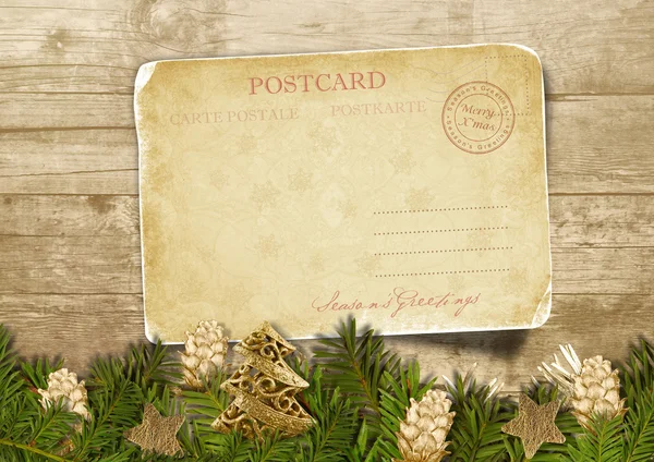 Christmas vintage postcard — Stock Photo, Image