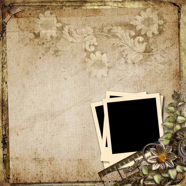 Background with polaroid-frame — Stock Photo, Image
