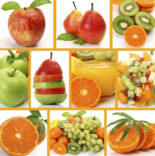 Collage van rijp fruit — Stockfoto