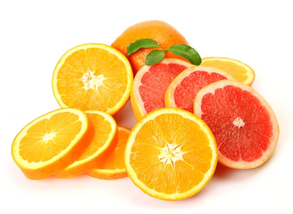 Naranjas maduras y mandarinas — Foto de Stock