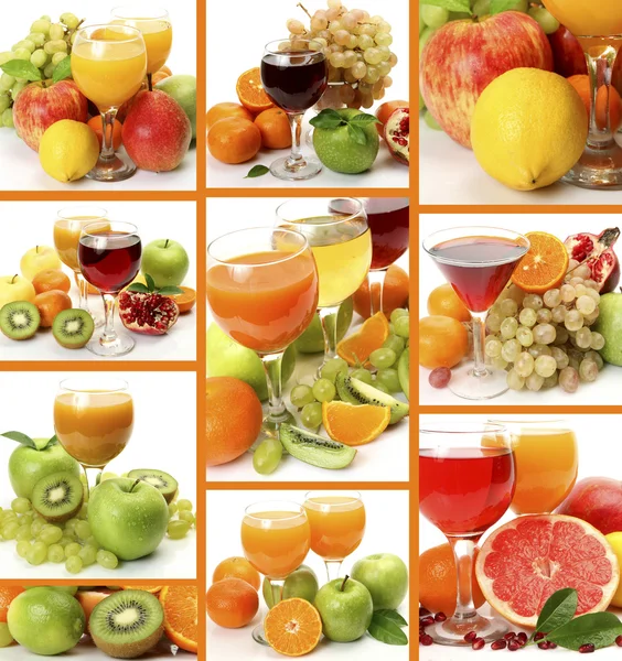Colagem de frutas maduras Fotos De Bancos De Imagens