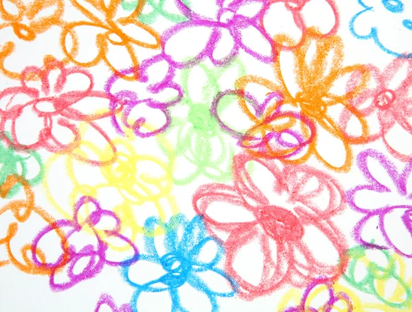 Die gezeichneten Blumen — Stockfoto
