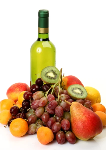 Vino e frutta — Foto Stock