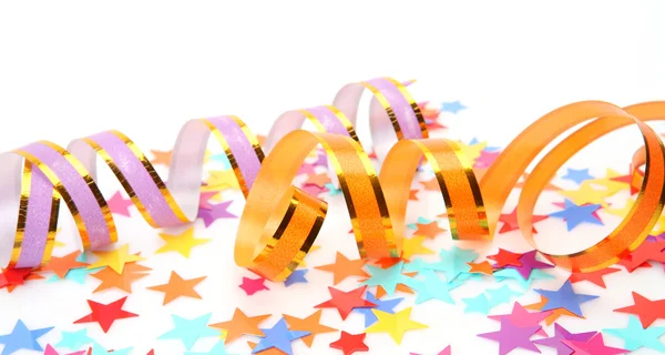 Streamer and confetti — Stock Photo, Image