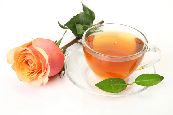 Tea and flower — Stock Photo, Image